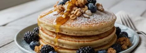 Bananen-Beeren-Pfannkuchen